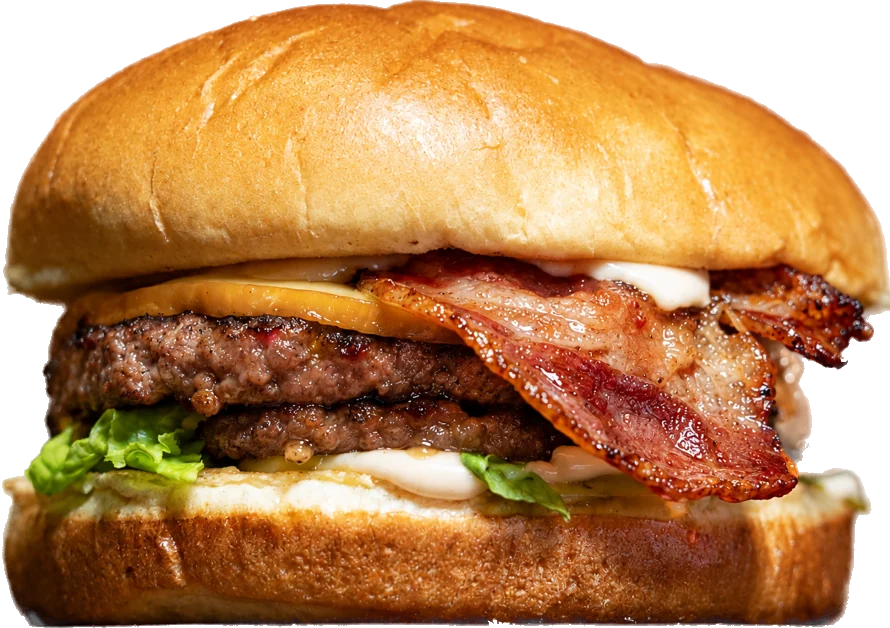 Smokey Firefly double burger with beef bacon